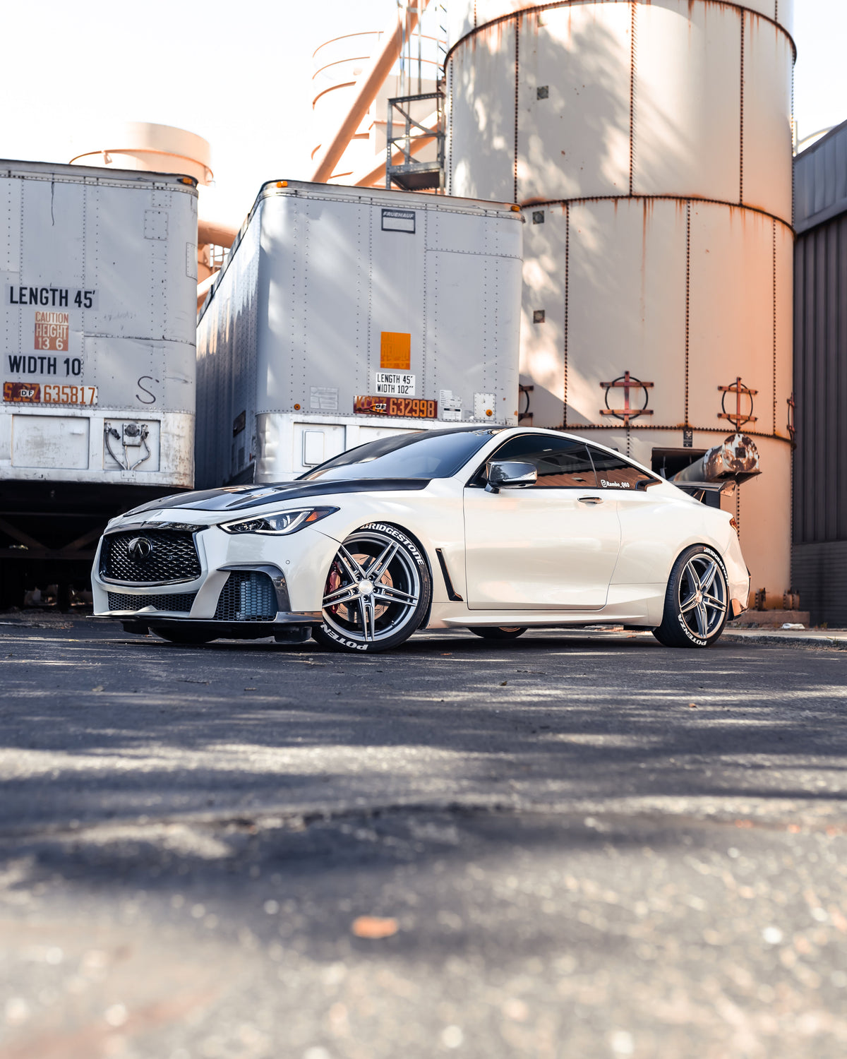 CMST Carbon Fiber Front Bumper & Front Lip for Infiniti Q60 to Project Black S concept 2017-2022