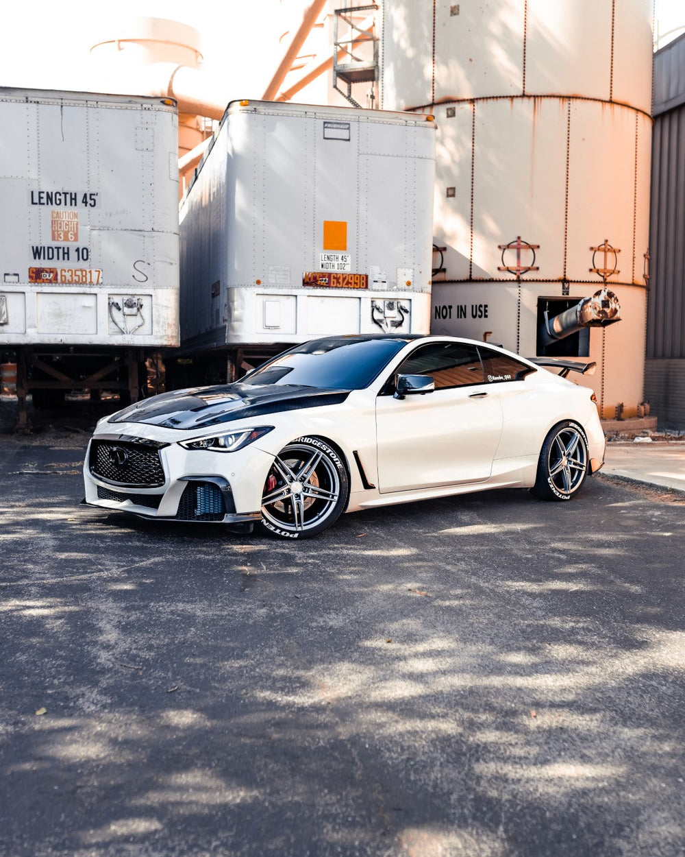 CMST Carbon Fiber Front Bumper & Front Lip for Infiniti Q60 to Project Black S concept 2017-2022