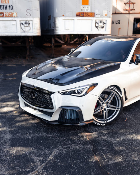 CMST Carbon Fiber Front Bumper & Front Lip for Infiniti Q60 to Project Black S concept 2017-2022