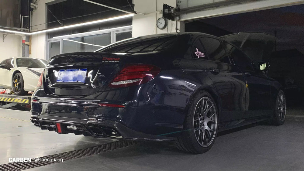 CMST Carbon Fiber Rear Diffuser for Mercedes Benz E-Class 4 Door W213 2017-2020
