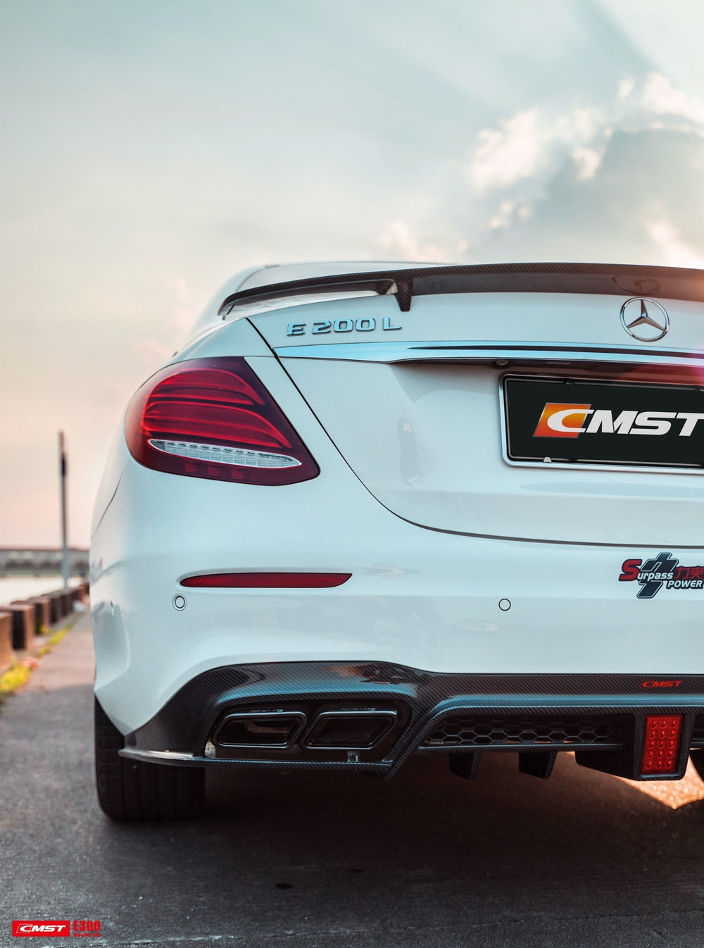 CMST Carbon Fiber Rear Diffuser for Mercedes Benz E-Class 4 Door W213 2017-2020