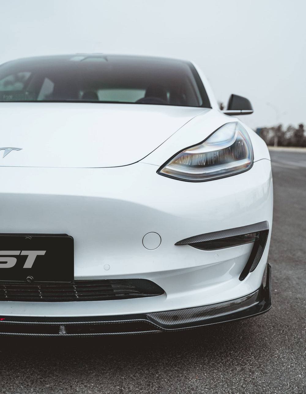 CMST Tesla Model 3 Carbon Fiber Front Lip Ver.2
