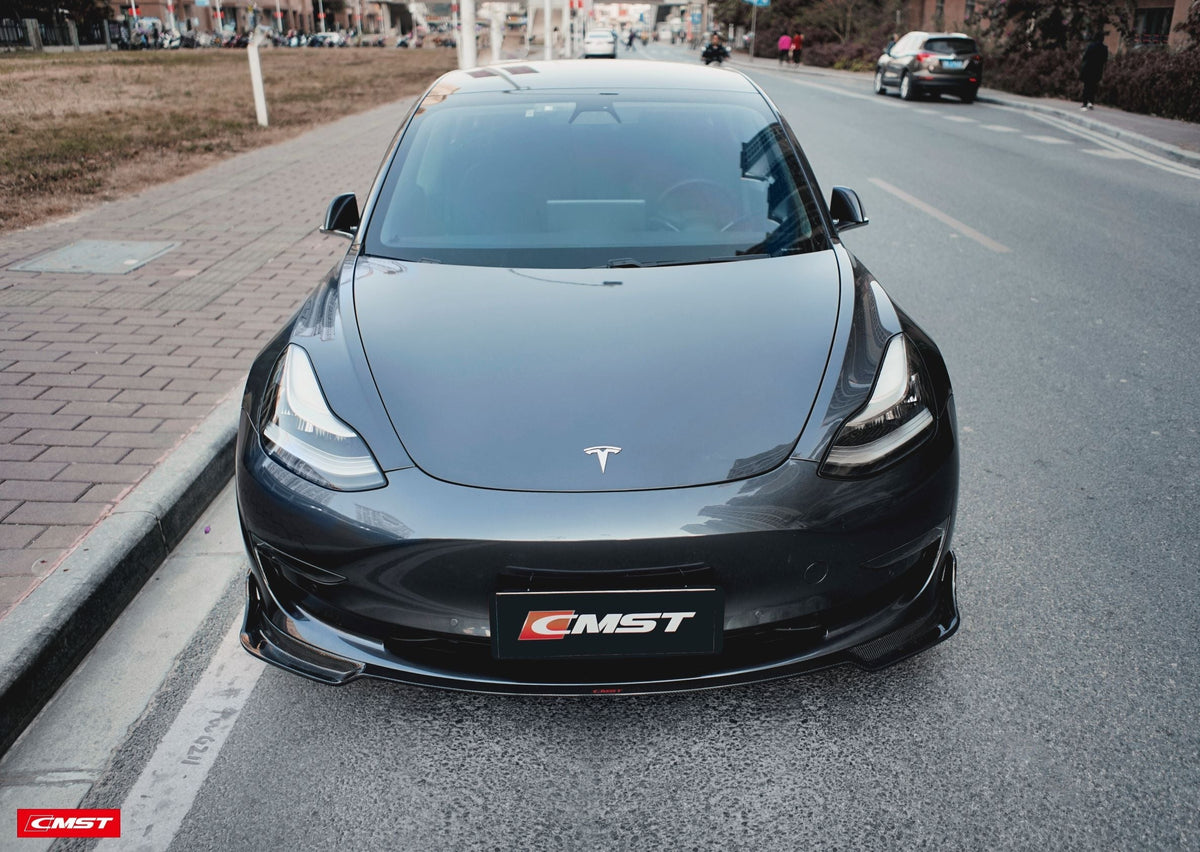 CMST Tesla Model 3 Carbon Fiber Front Lip Ver.1