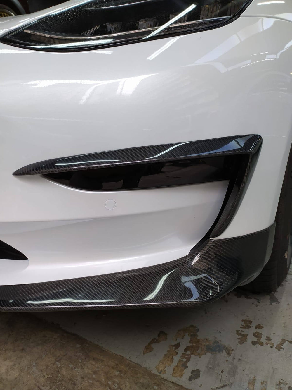 CMST Tesla Model 3 Carbon Fiber Front Lip Ver.3