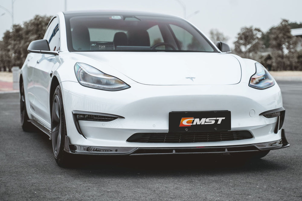 CMST Tesla Model 3 Carbon Fiber Front Lip Ver.2