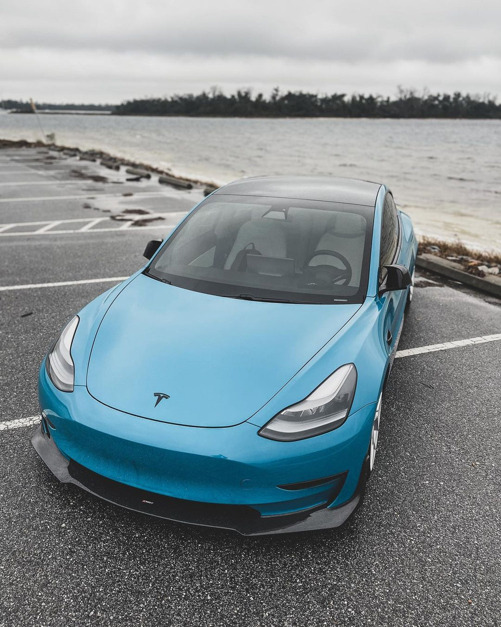 New Release!!! CMST Tesla Model 3 Carbon Fiber Front Lip Ver.4