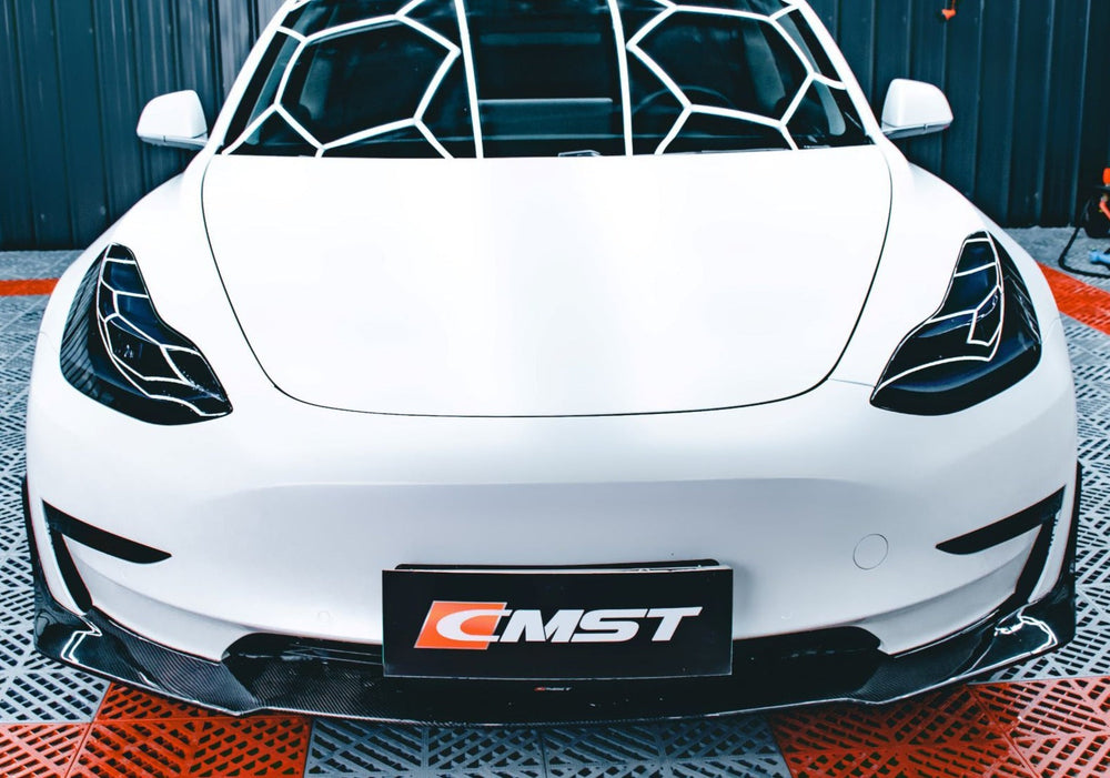 New Release!!! CMST Tesla Model 3 Carbon Fiber Front Lip Ver.4