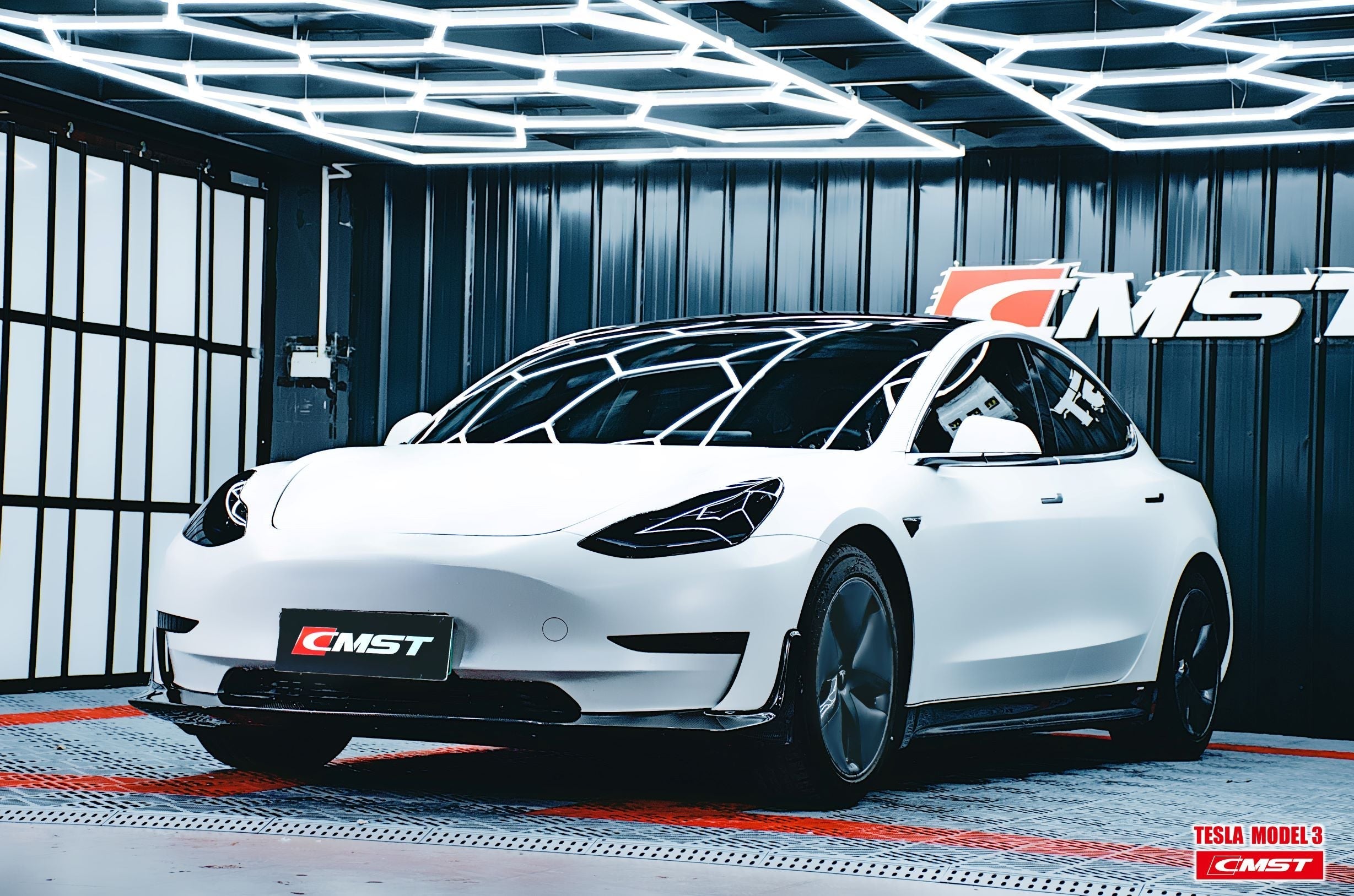 New Release!!! CMST Tesla Model 3 Carbon Fiber Front Lip Ver.4