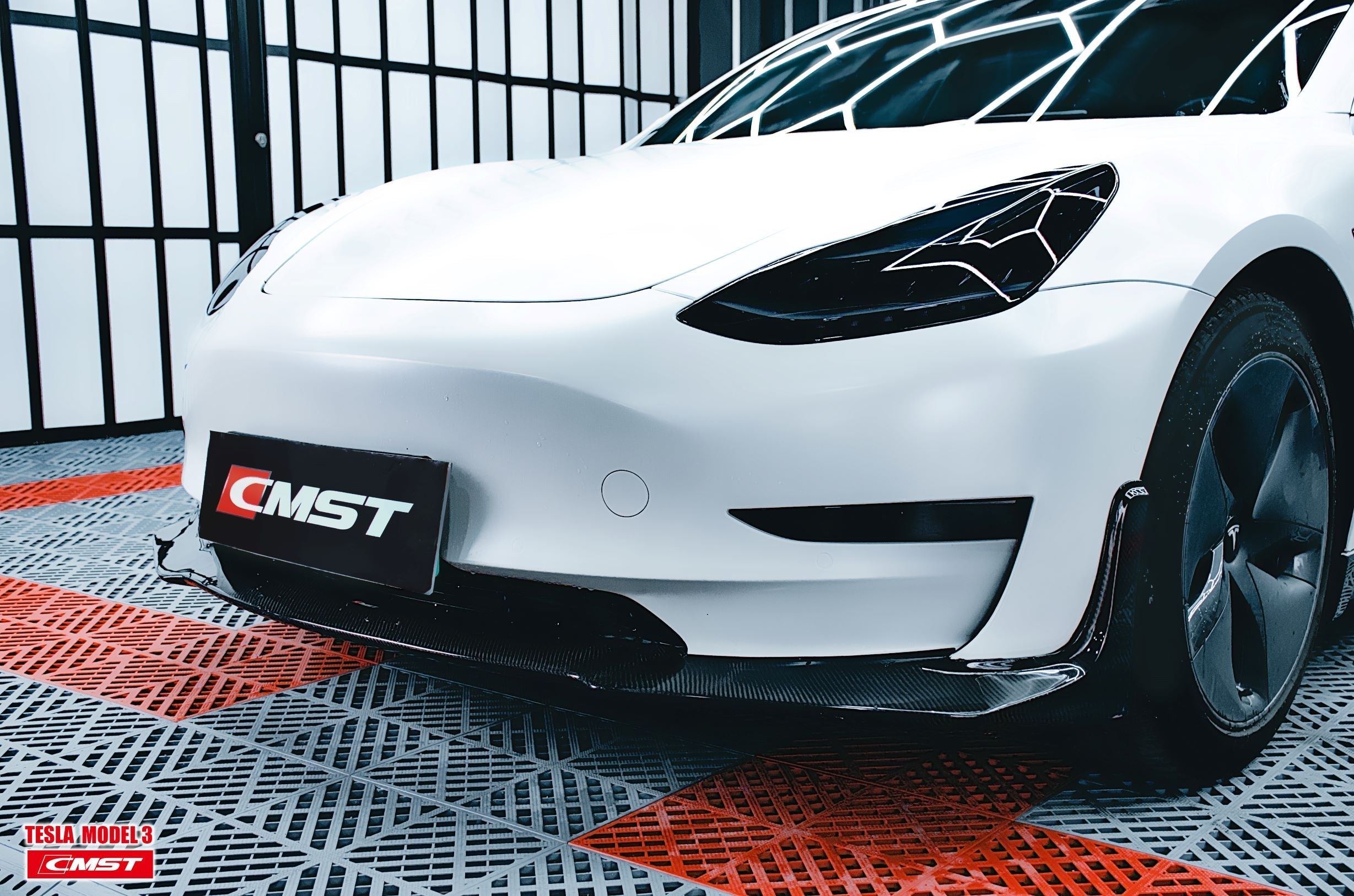 New Release!!! CMST Tesla Model 3 Carbon Fiber Front Lip Ver.4