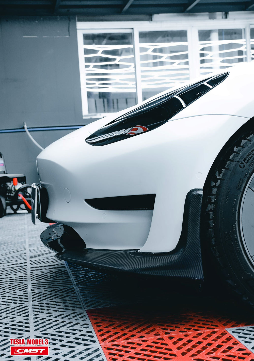 New Release!!! CMST Tesla Model 3 Carbon Fiber Front Lip Ver.4