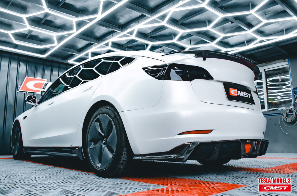 New Release!! CMST Tesla Model 3 Carbon Fiber Rear Diffuser Ver.3
