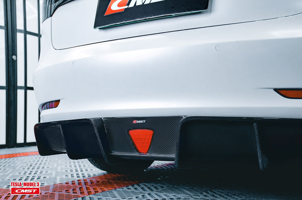 New Release!! CMST Tesla Model 3 Carbon Fiber Rear Diffuser Ver.3