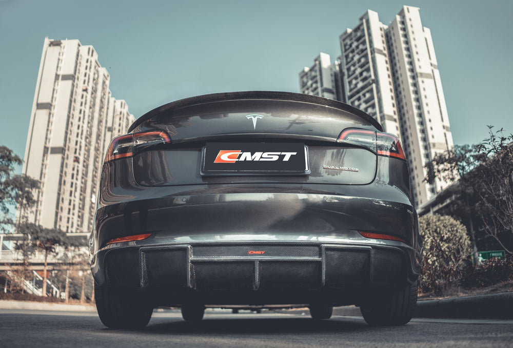 CMST Tesla Model 3 Carbon Fiber Rear Diffuser Ver.1