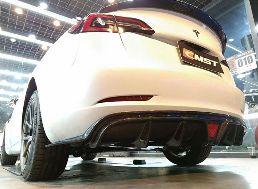 CMST Tesla Model 3 Carbon Fiber Rear Diffuser Ver.2
