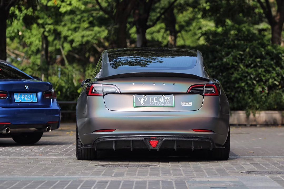 CMST Tesla Model 3 Carbon Fiber Rear Diffuser Ver.2