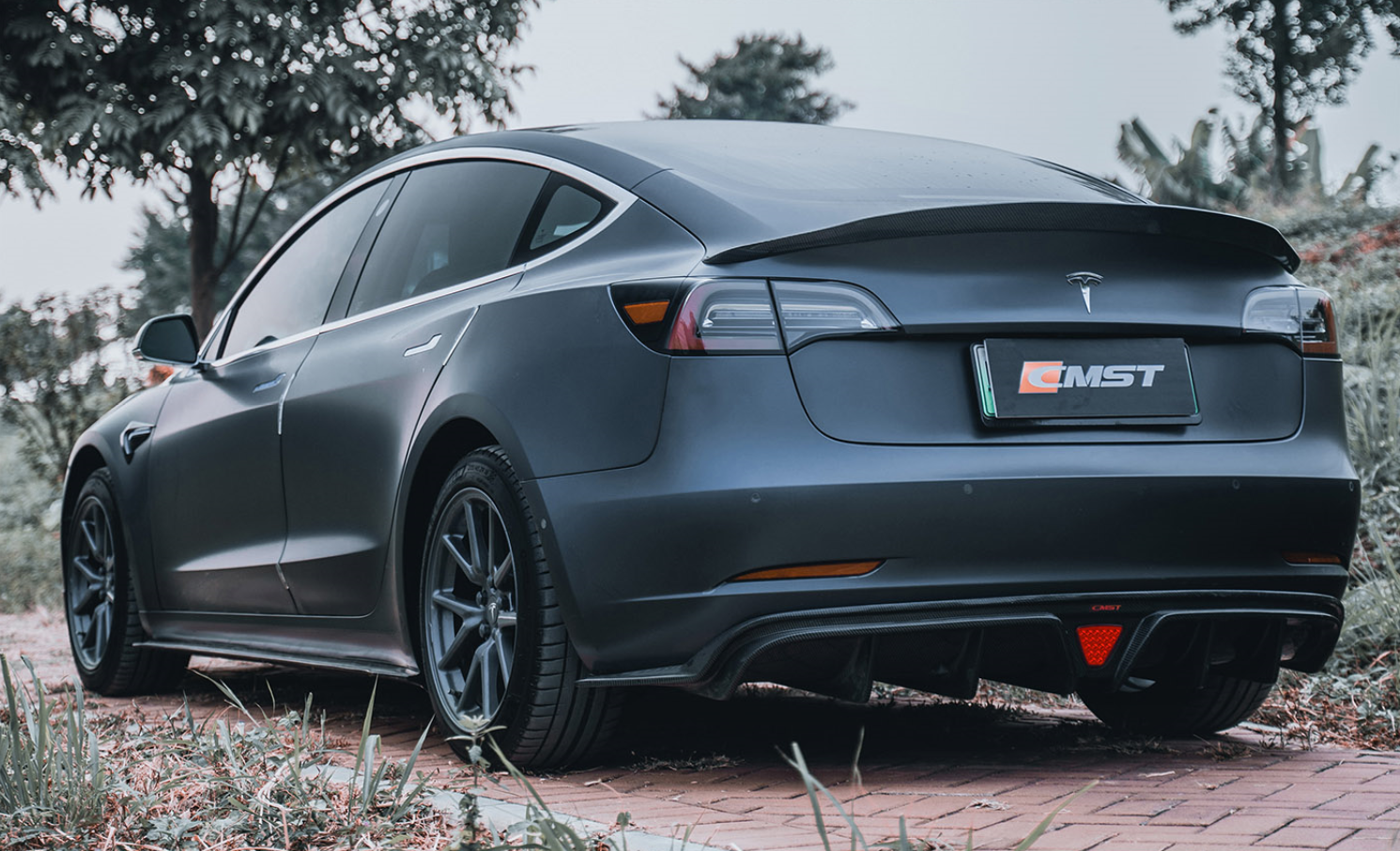 CMST Tesla Model 3 Carbon Fiber Rear Diffuser Ver.2
