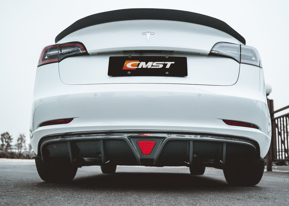 CMST Tesla Model 3 Carbon Fiber Rear Diffuser Ver.2