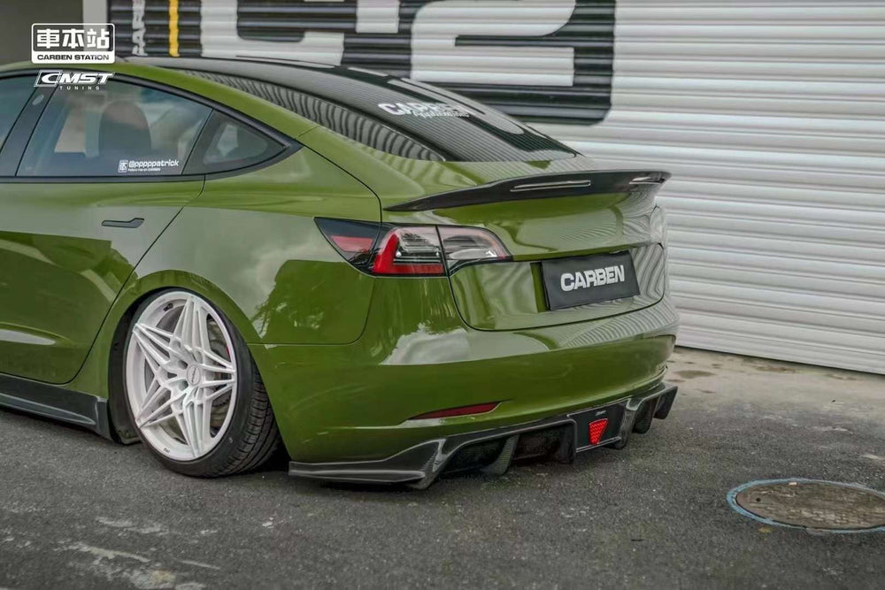 New Release!! CMST Tesla Model 3 Carbon Fiber Rear Spoiler Ver.4