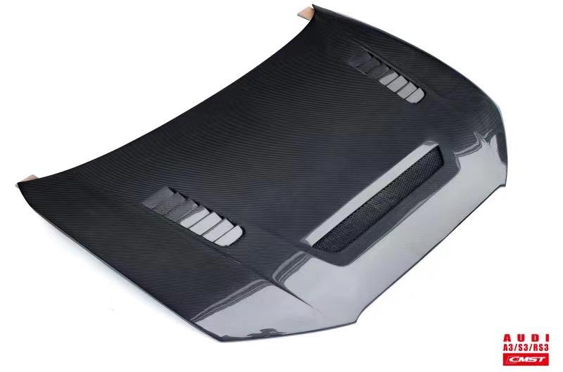 CMST Carbon Fiber Hood Bonnet Ver.2 for Audi RS3 A3 A3 S Line 2014-2020 Sedan
