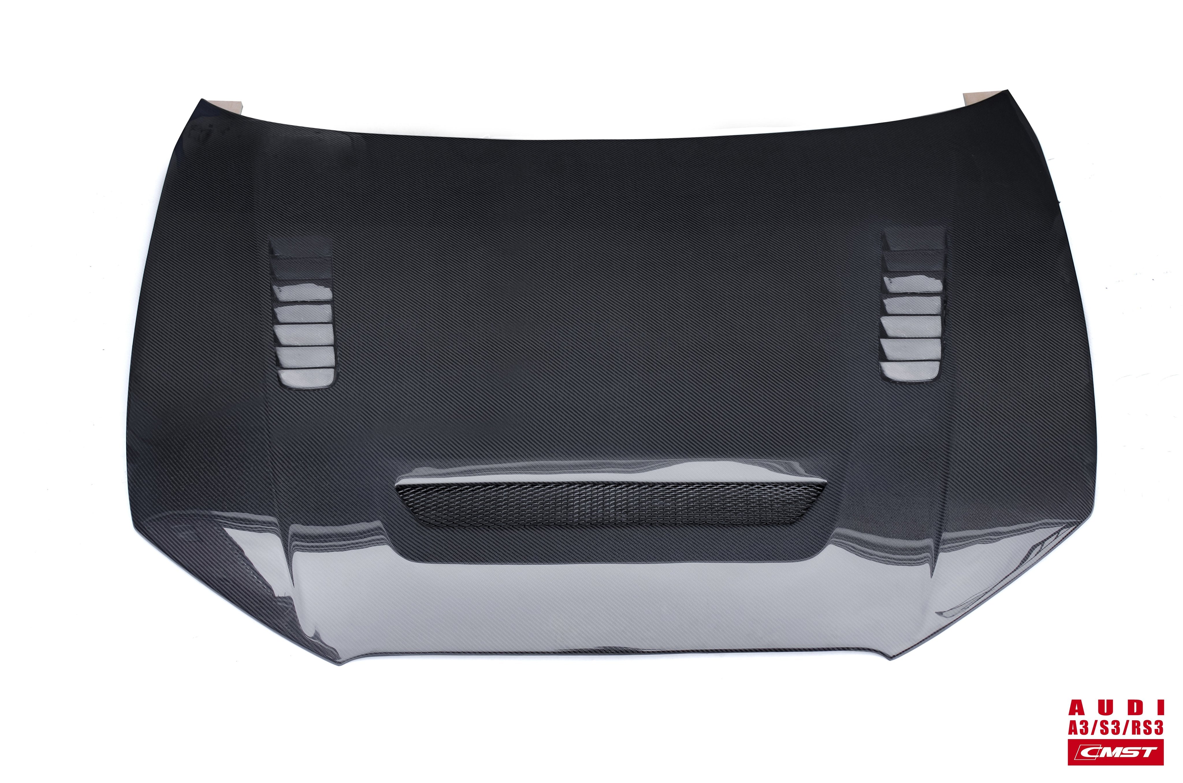 CMST Carbon Fiber Hood Bonnet Ver.2 for Audi RS3 A3 A3 S Line 2014-2020 Sedan