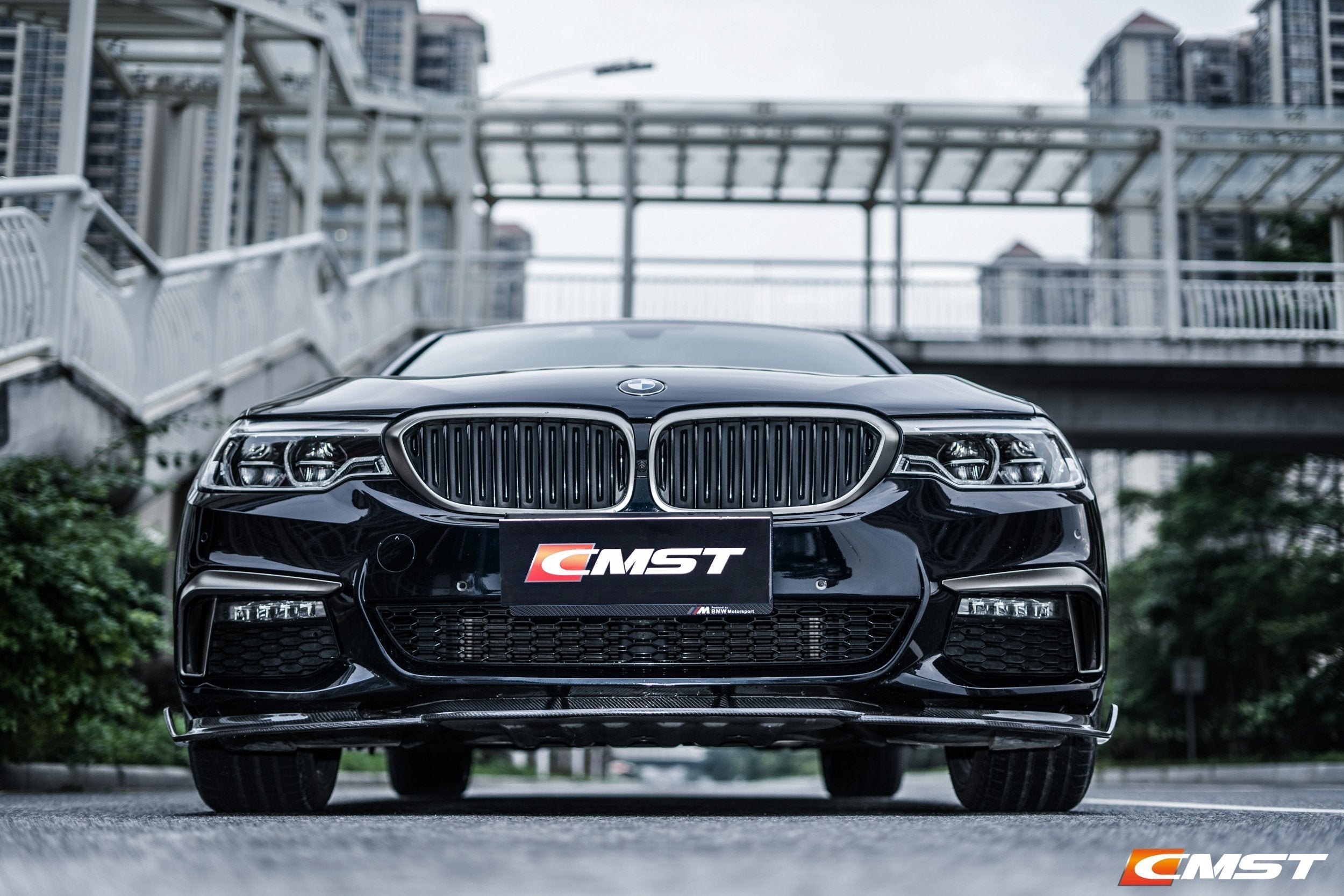 CMST Carbon Fiber Front Bumper Upper Valences for BMW 5 Series G30 / G31 2017-2020  Pre-facelift