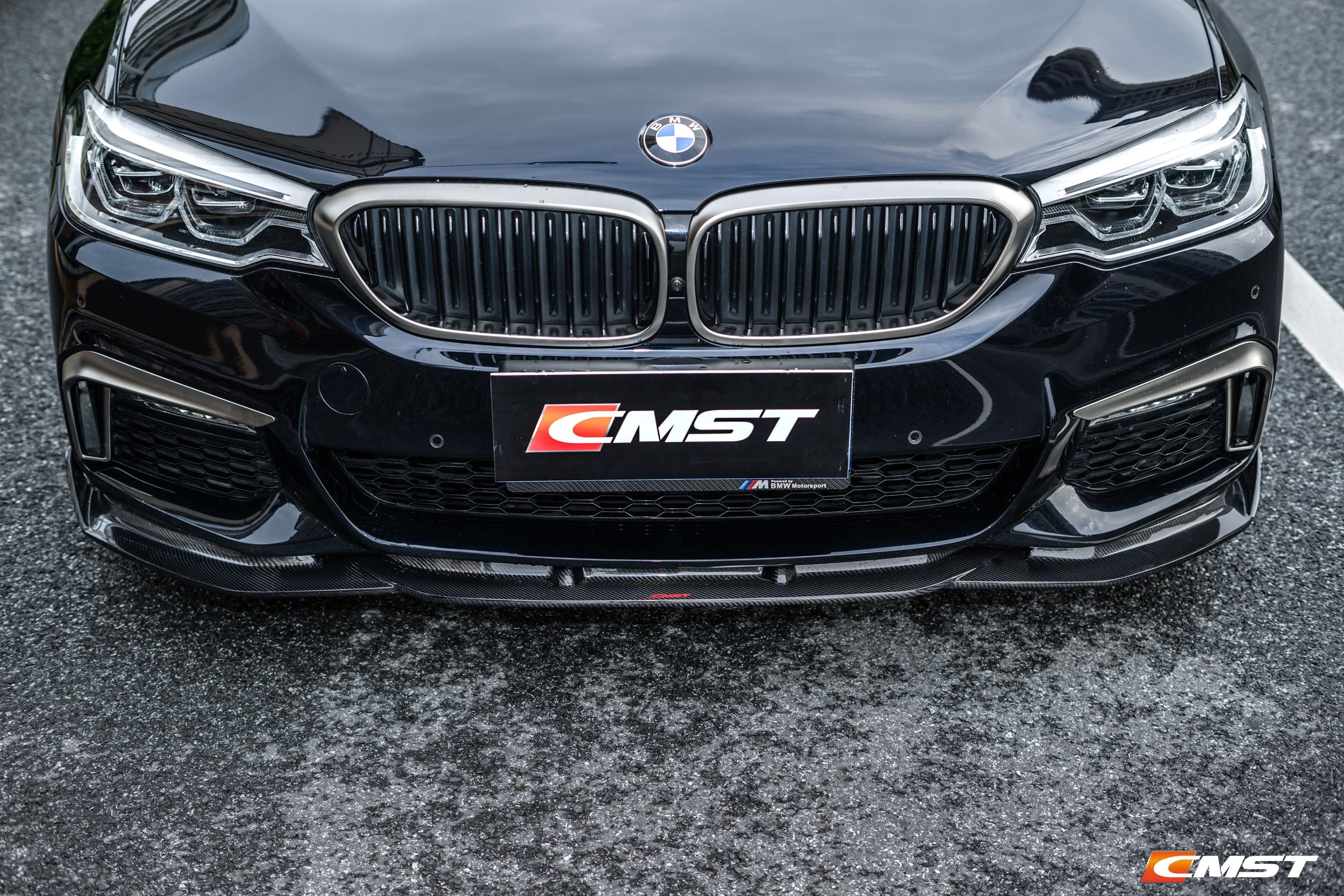 CMST Carbon Fiber Front Bumper Upper Valences for BMW 5 Series G30 / G31 2017-2020  Pre-facelift