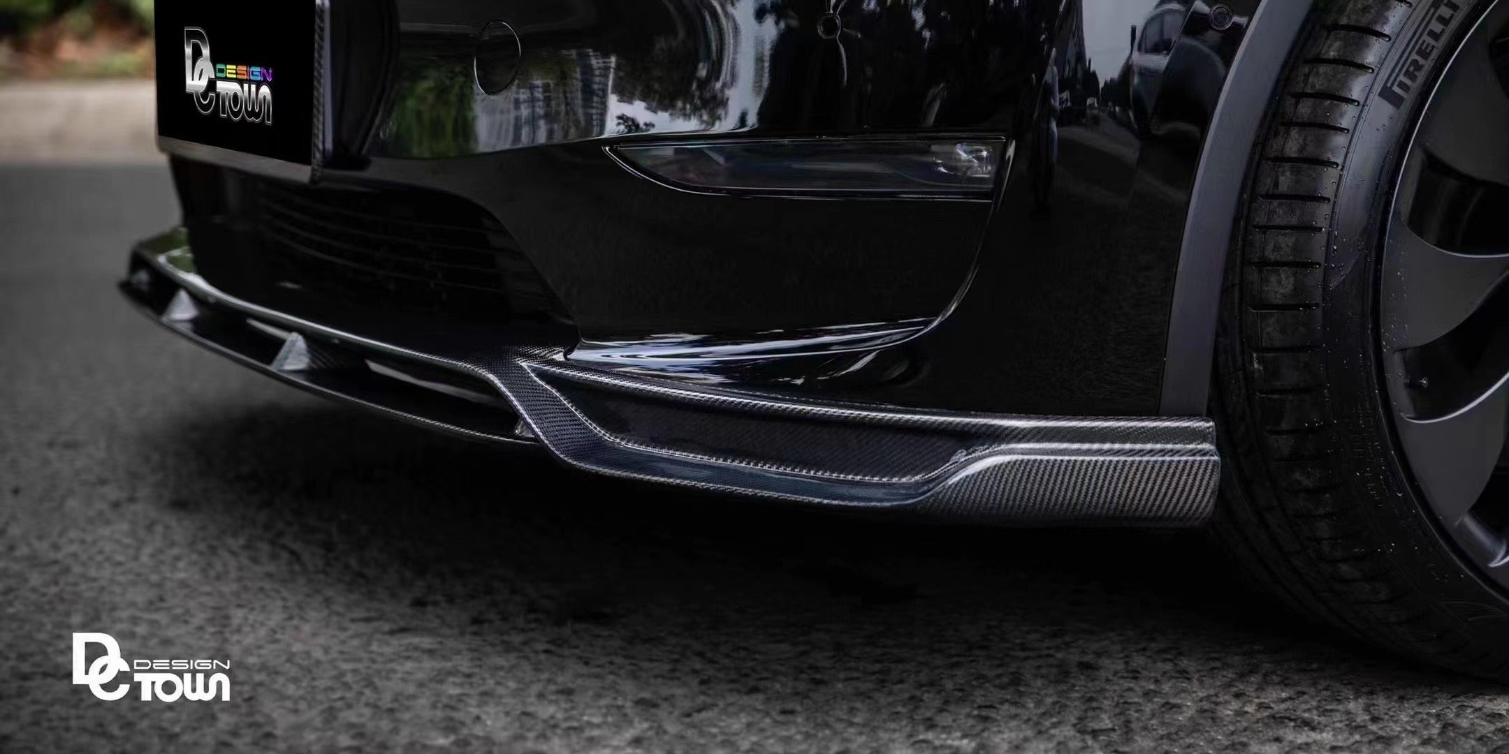 CMST Carbon Fiber Front Lip Ver.2 for Tesla Model Y