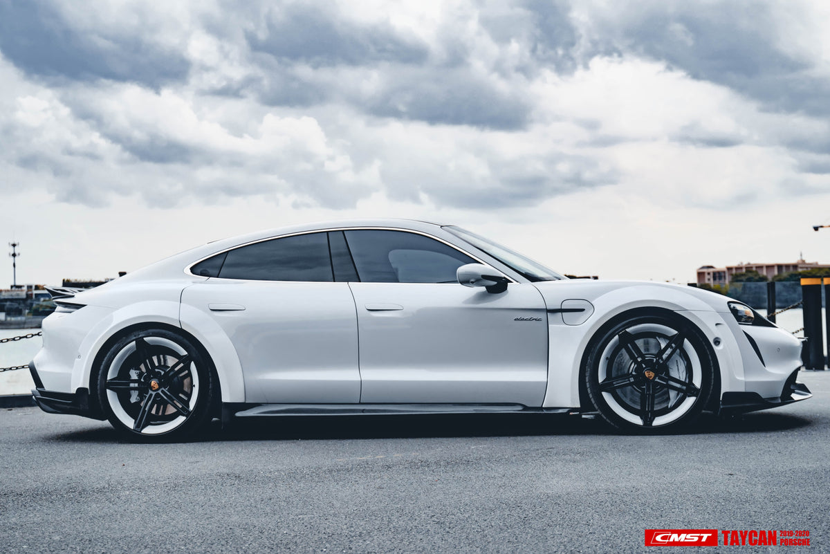 CMST Carbon Fiber Widebody Wheel Arches for Porsche Taycan & 4S & Turb ...