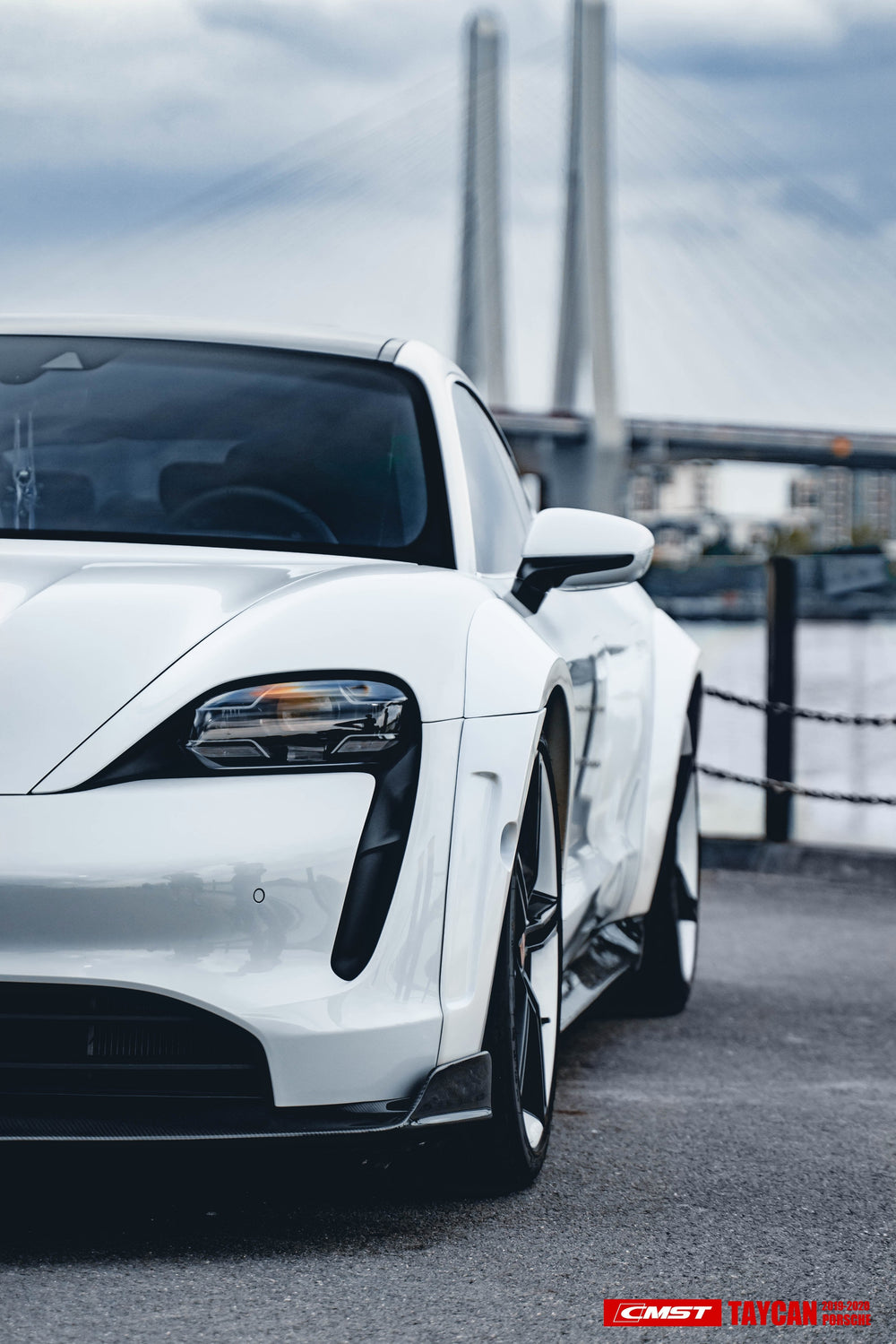 CMST Carbon Fiber Front Lip for Porsche Taycan Turbo & Turbo S