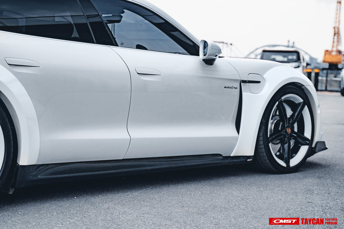 CMST Carbon Fiber Side Skirts for Porsche Taycan & 4S & Turbo & Turbo S