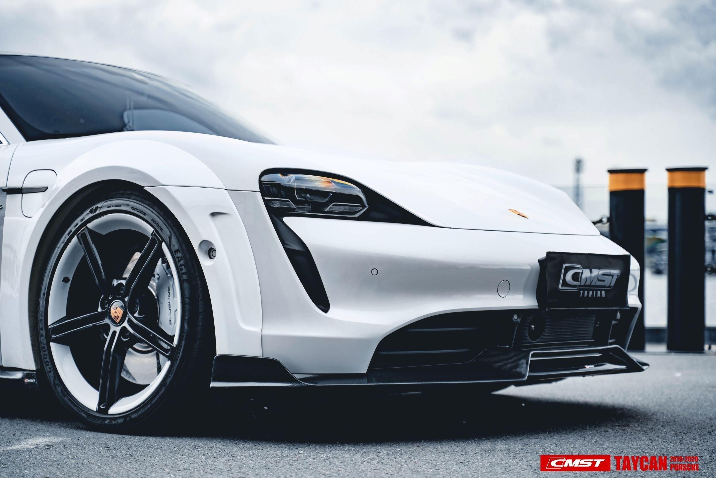 CMST Carbon Fiber Front Lip for Porsche Taycan Turbo & Turbo S