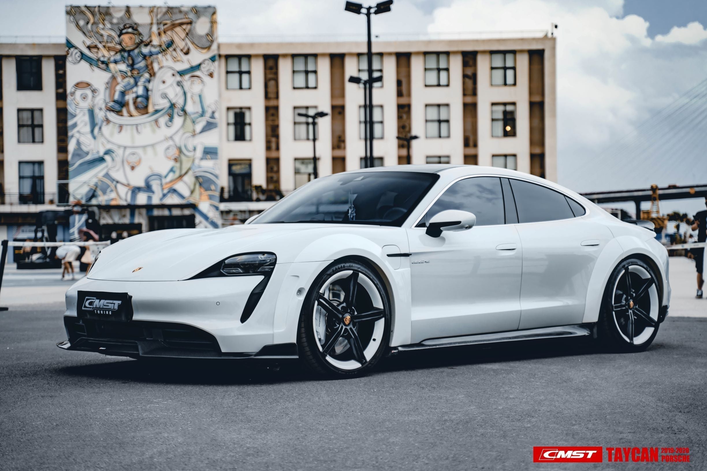 CMST Carbon Fiber Front Lip for Porsche Taycan Turbo & Turbo S