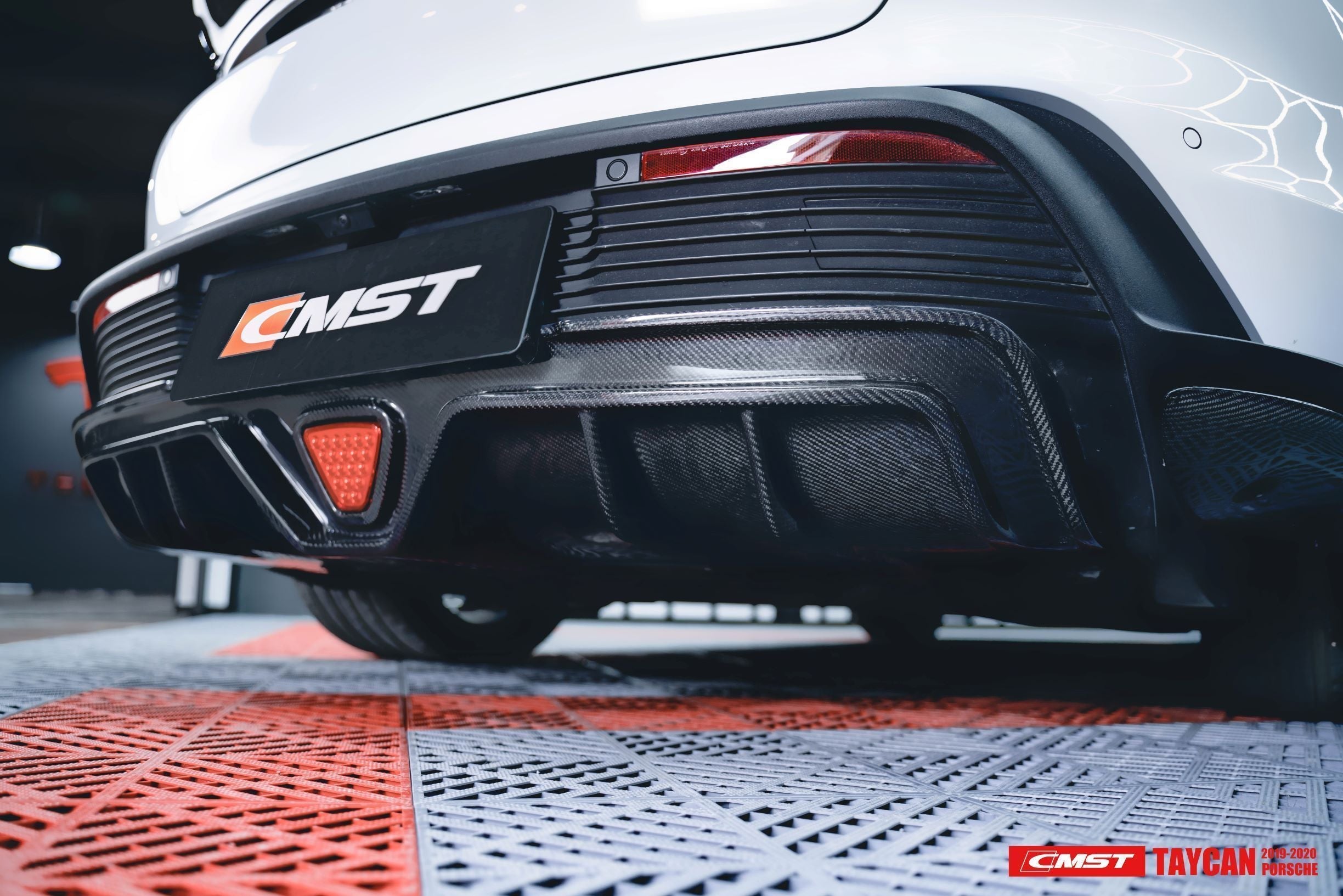 CMST Carbon Fiber Rear Diffuser & Canards for Porsche Taycan Turbo & Turbo S