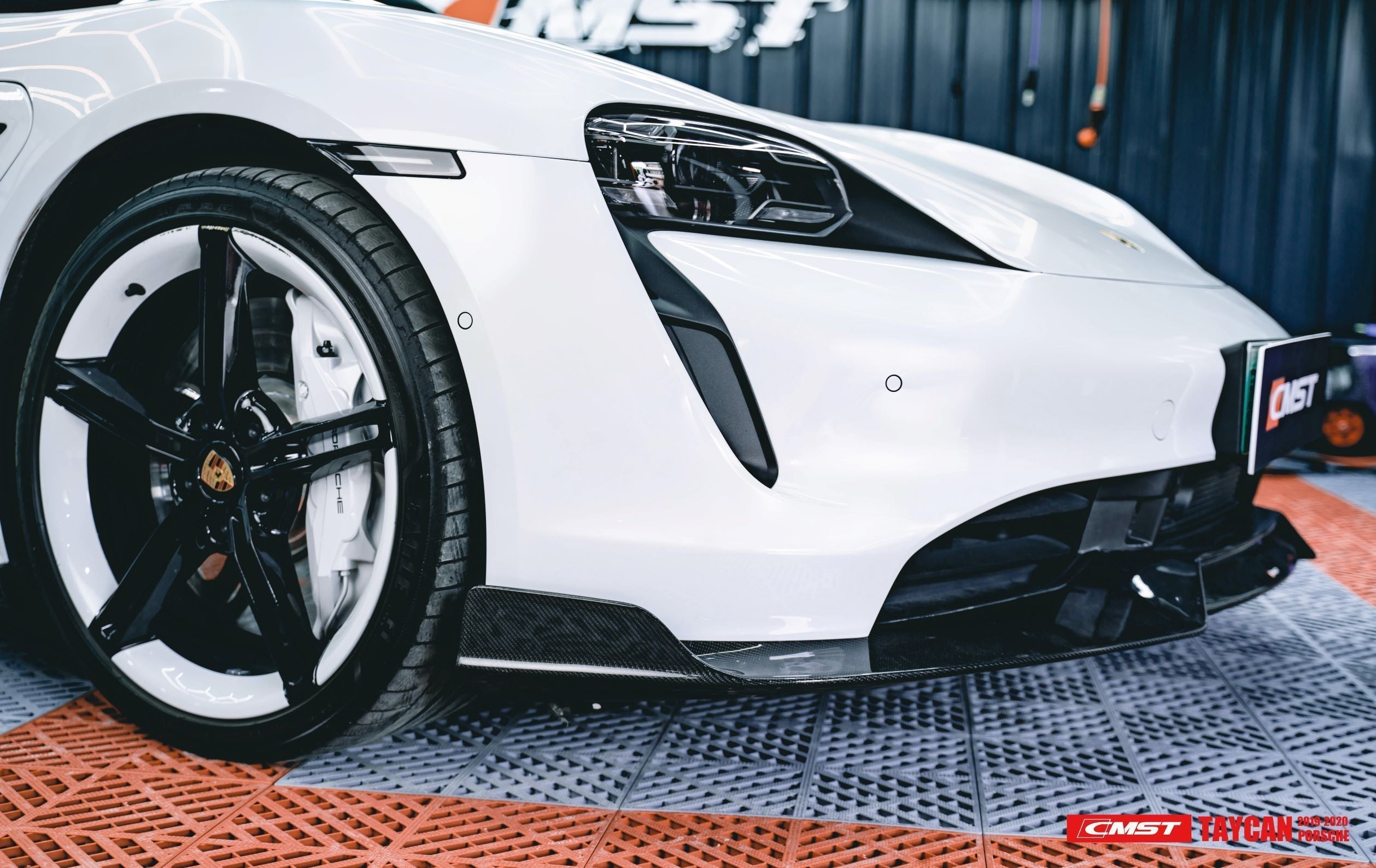 CMST Carbon Fiber Front Lip for Porsche Taycan Turbo & Turbo S