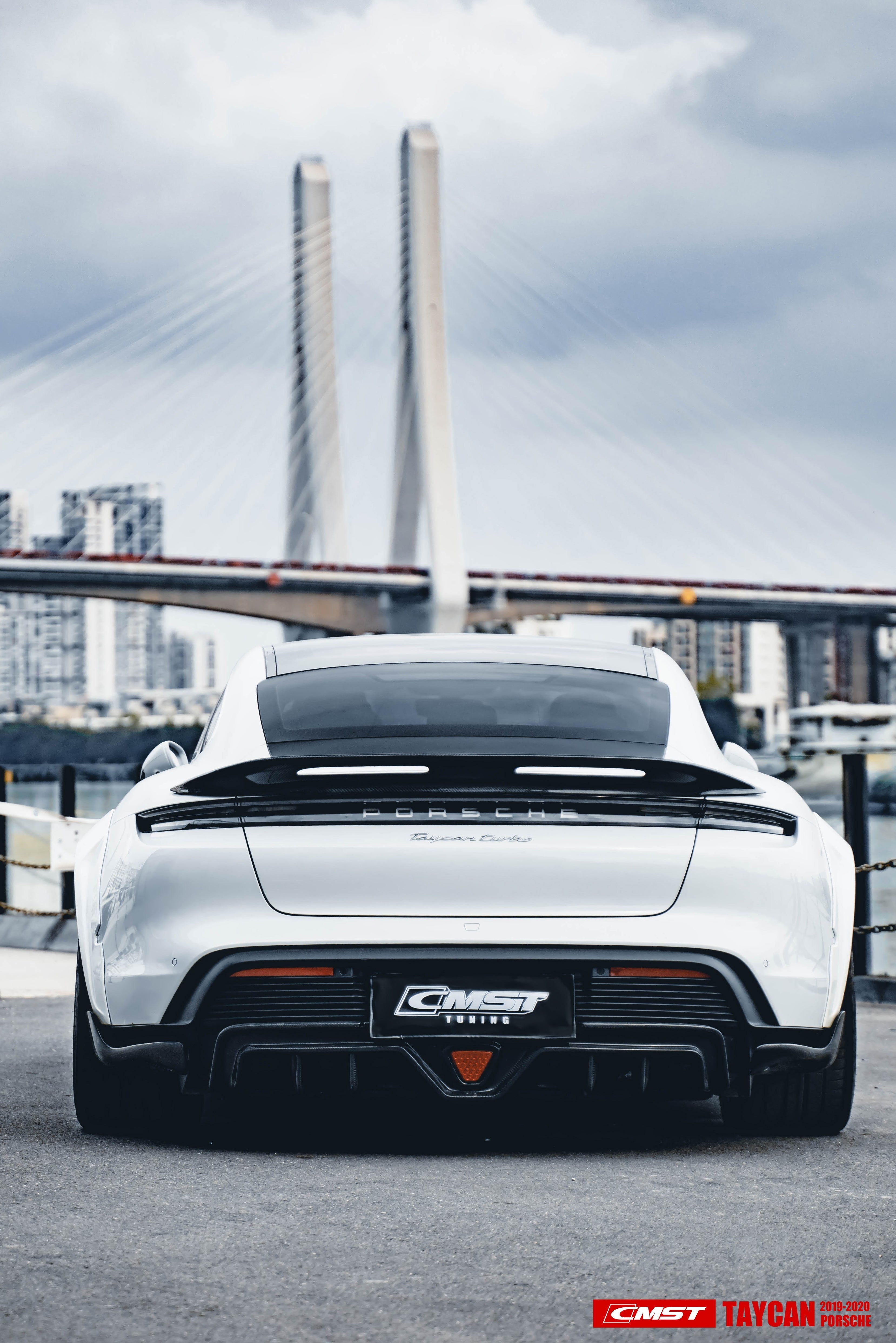 CMST Carbon Fiber Rear Spoiler for Porsche Taycan & Turbo & Turbo S