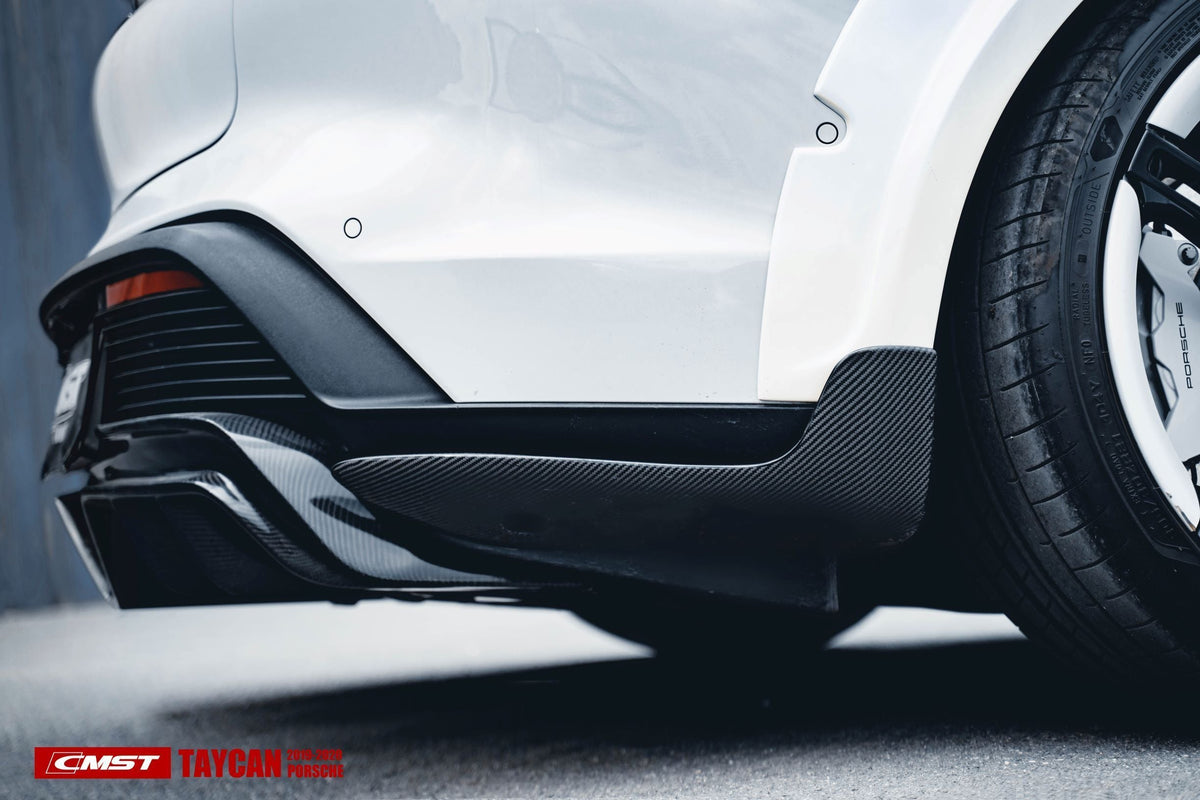 CMST Carbon Fiber Rear Diffuser & Canards for Porsche Taycan Turbo & Turbo S