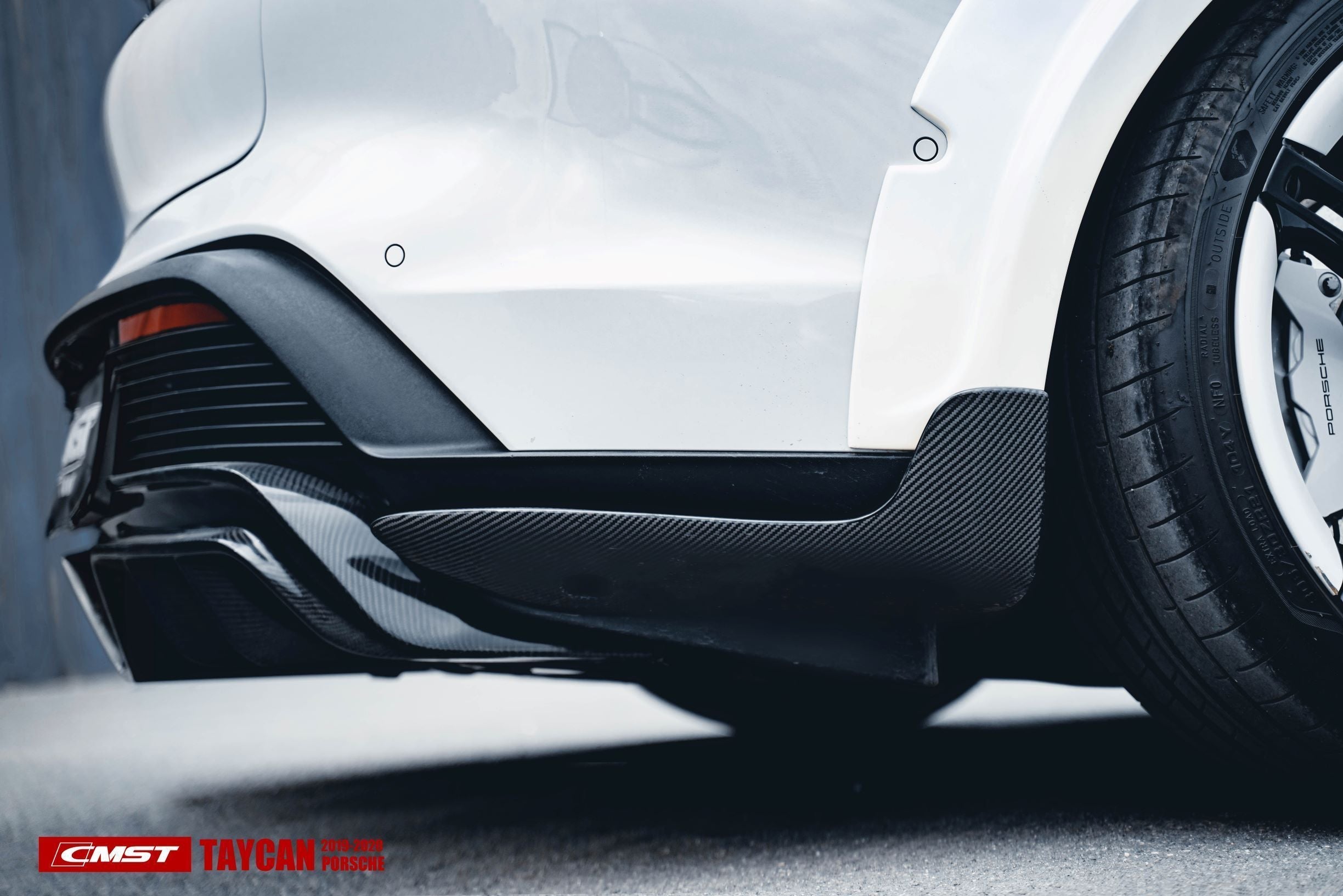 CMST Carbon Fiber Rear Diffuser & Canards for Porsche Taycan Turbo & Turbo S