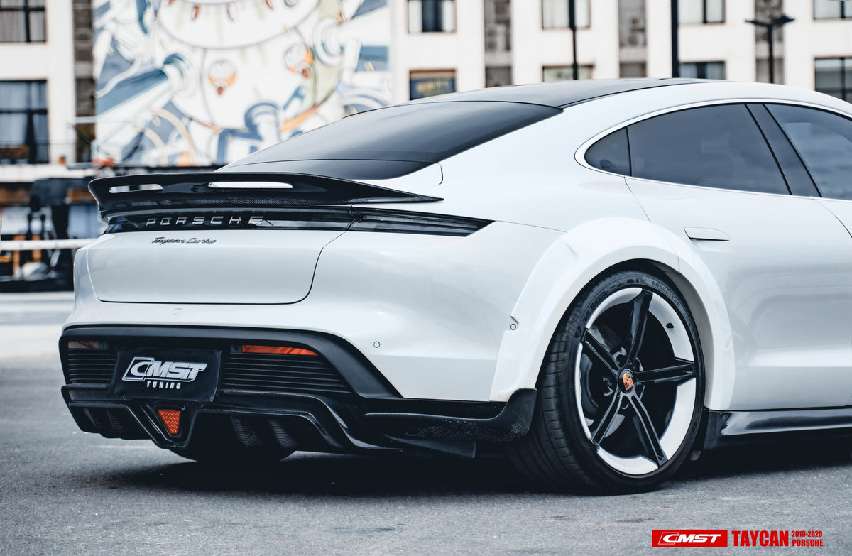 CMST Carbon Fiber Rear Diffuser & Canards for Porsche Taycan Turbo & Turbo S