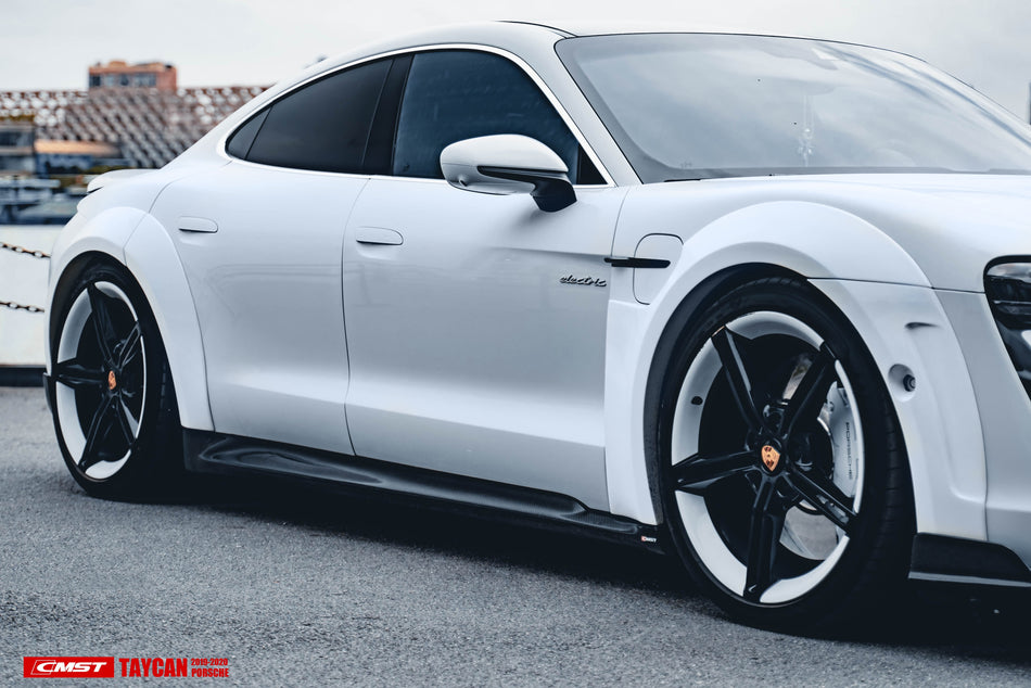 CMST Carbon Fiber Widebody Wheel Arches for Porsche Taycan & 4S & Turbo & Turbo S