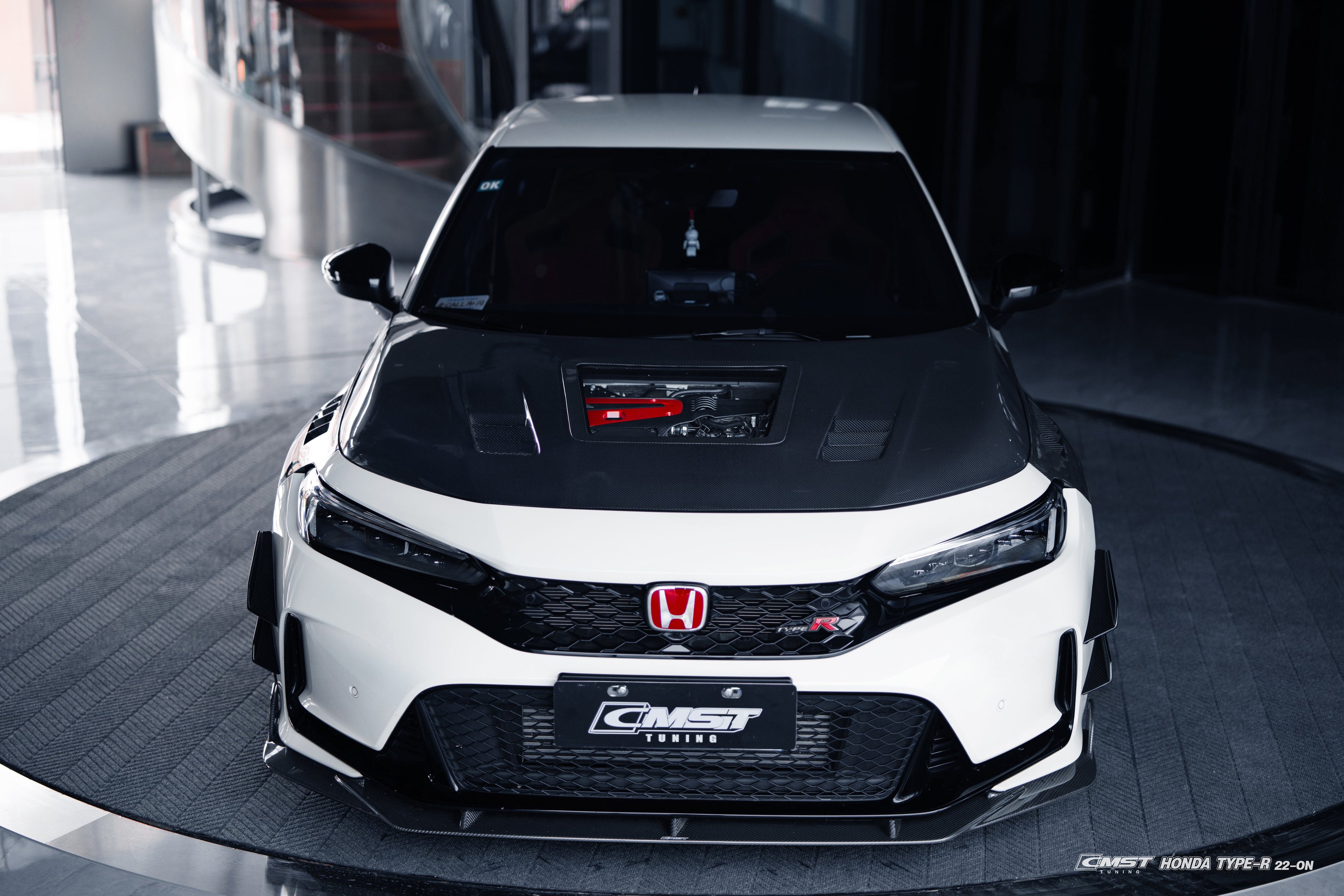 CMST Carbon Fiber Glass Transparent Hood Bonnet Ver.2 for Honda Civic Type-R FL5