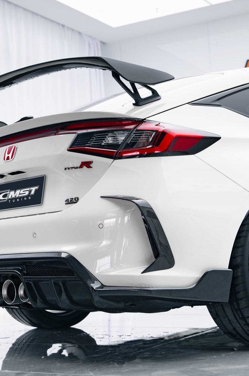 CMST Pre-preg Carbon Fiber Rear Bumper Canards for Honda Civic Type-R FL5