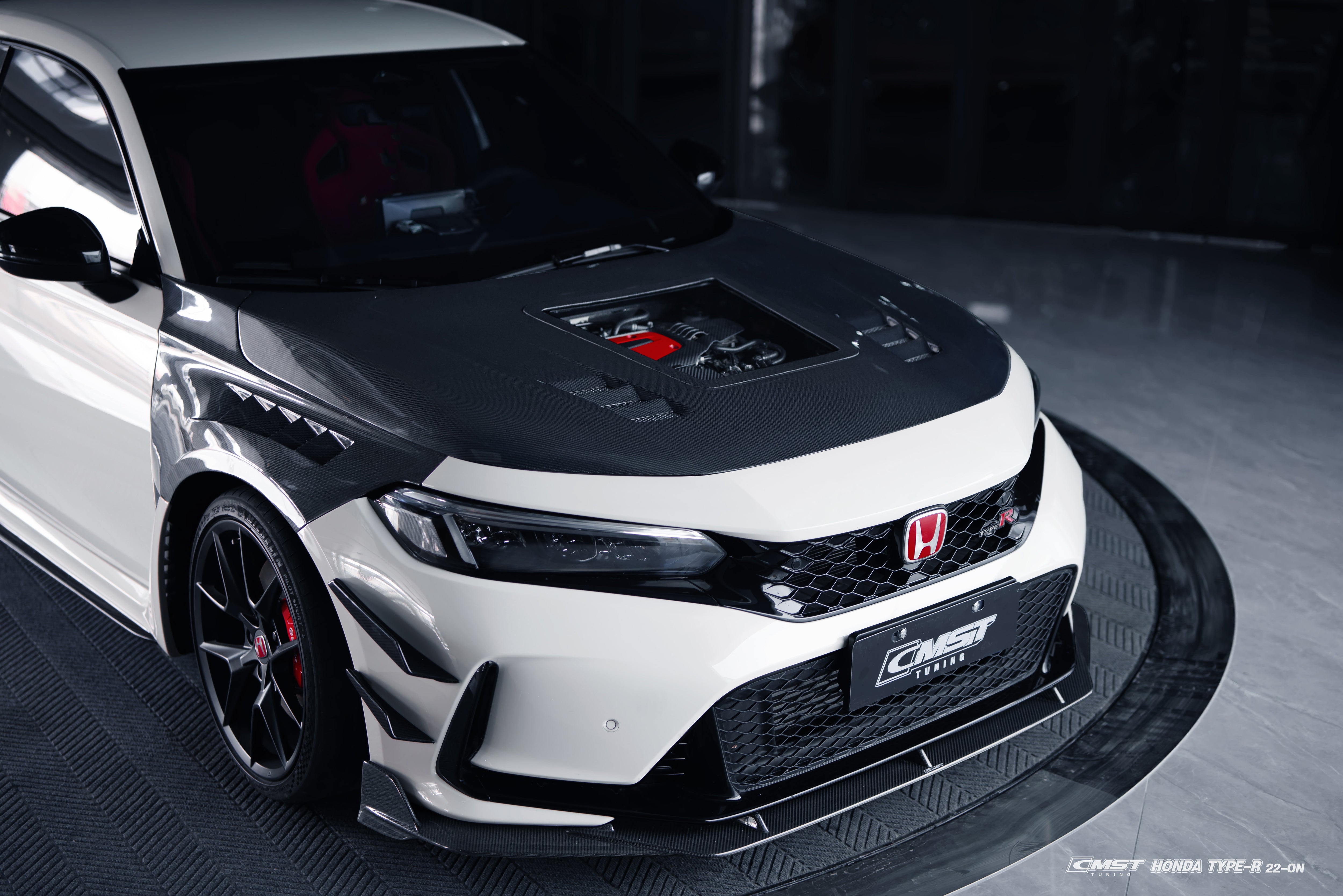CMST Pre-preg Carbon Fiber Front Lip Splitter for Honda Civic Type-R FL5