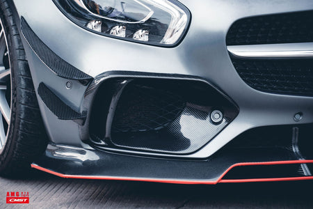 CMST Carbon Fiber Front Bumper Canards for Mercedes Benz C190 AMG GT GTS 2015-2017