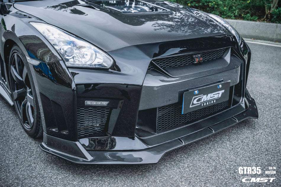 CMST Stage 2 Front Bumper & Front Lip for Nissan GTR GT-R R35 2008-2016 Facelift Conversion Kit