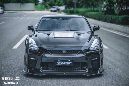 CMST Nissan GTR GT-R R35 2008-2016 Carbon Fiber Tempered Glass Transparent Hood Window See Through