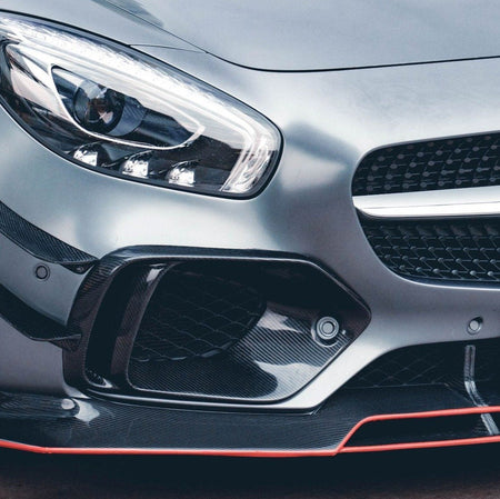 CMST Carbon Fiber Front Intake Vent Trim Cover for Mercedes Benz C190 AMG GT GTS 2015-2017