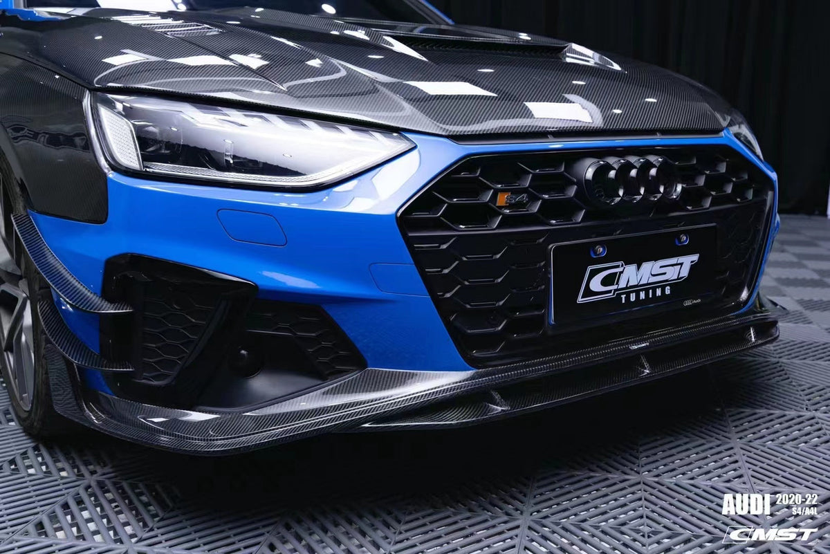 CMST Carbon Fiber Front Lip Splitter for Audi S4 & A4 S-line 2020-ON B9.5