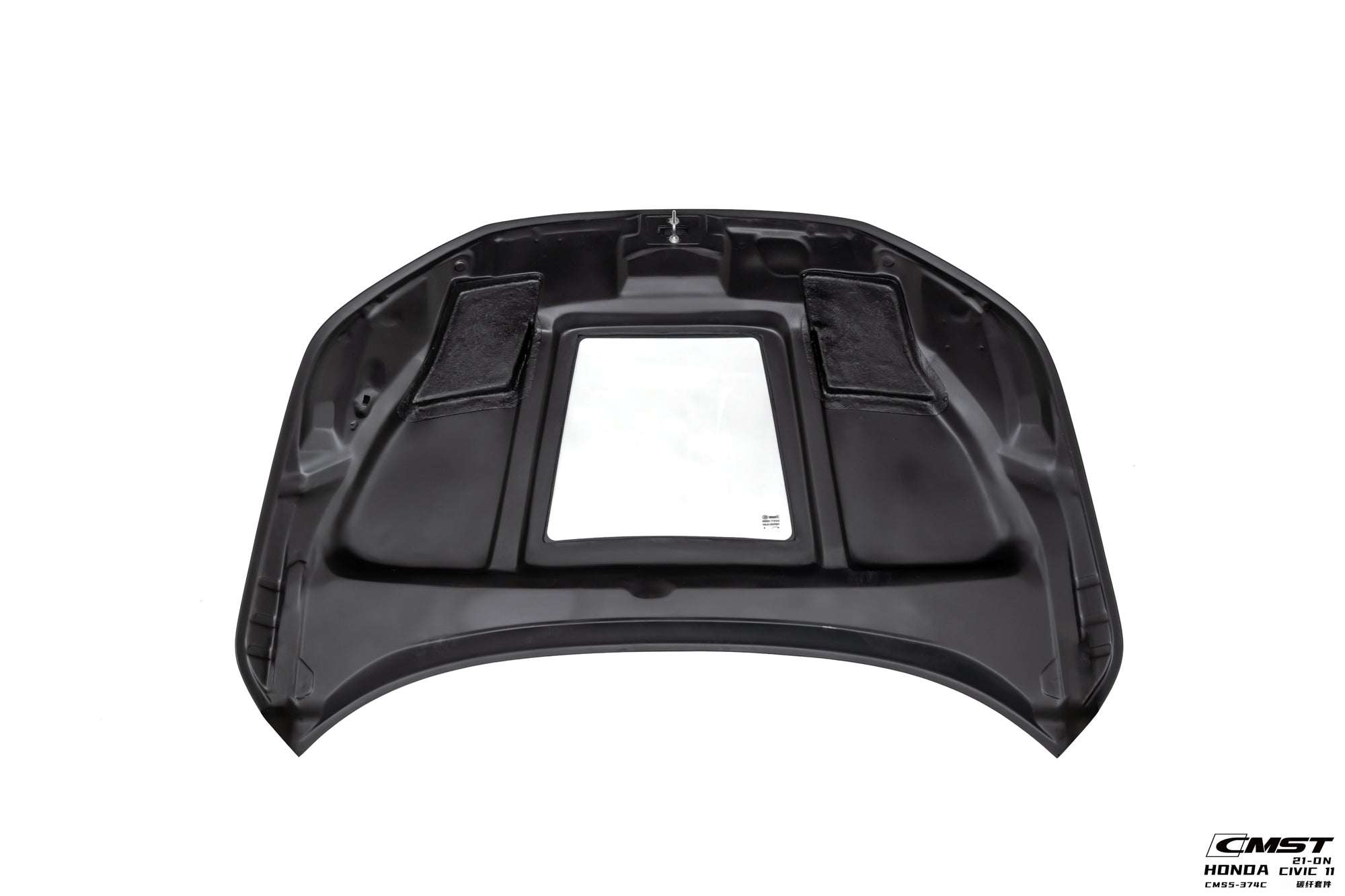 CMST Carbon Fiber Glass Transparent Clearview Hood Bonnet for Honda Civic 11th Gen Sedan