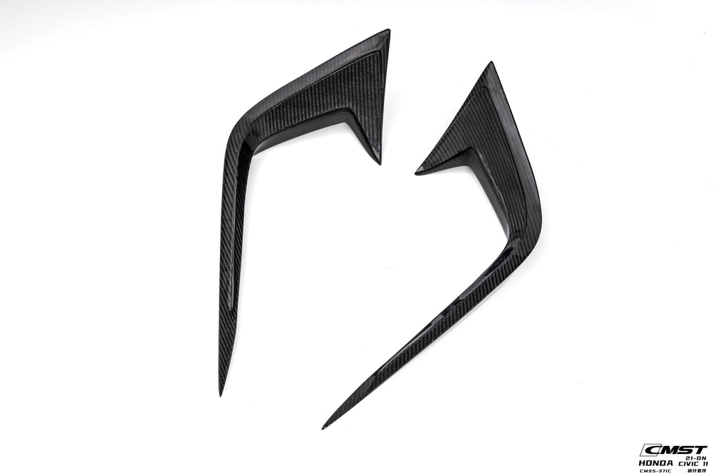 CMST Carbon Fiber Front Bumper Intake Vent Cover for Honda Civic 11th Gen Sedan