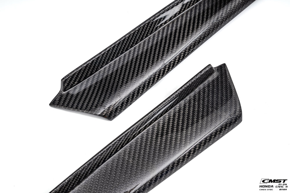 CMST Carbon Fiber Front Bumper Canards for Honda Civic 11th Gen Sedan